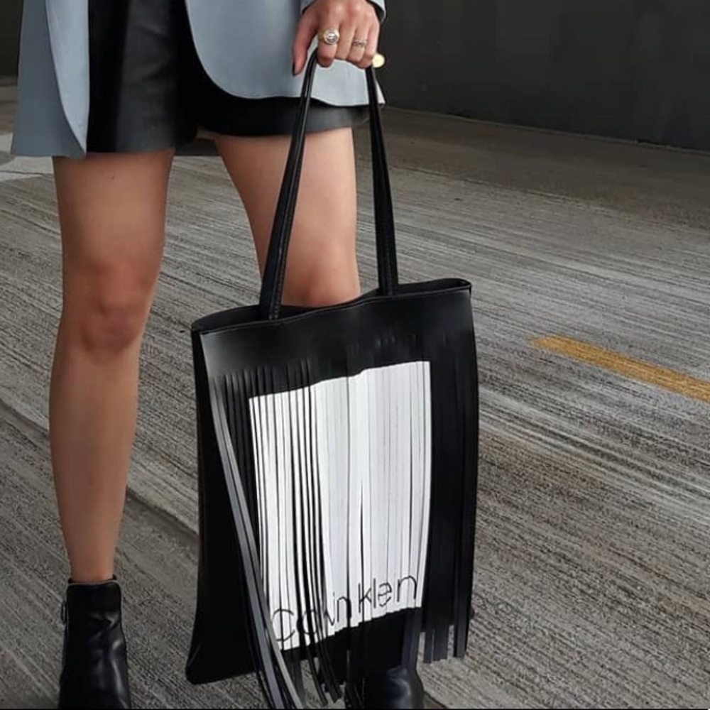 CALVIN KLEIN Fringe Tote Bag